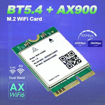 WDP-AX900 WiFi 6 Bluetooth 5.4 M.2 Network Card 2.4G&5GHz Wireless Adapter For Laptop Windows 10/11