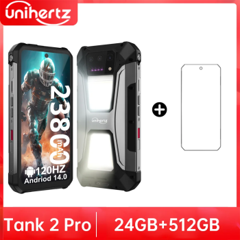 Unihertz tank 2 Pro 8849 rugged phone with projector, 100MP camera, 24GB 512GB, Android 14, 100MP, NFC, Helio G99, 23800mAh , 4GSTANDARD 512G AUSTRALIA GLOBAL VERSION 12GB
