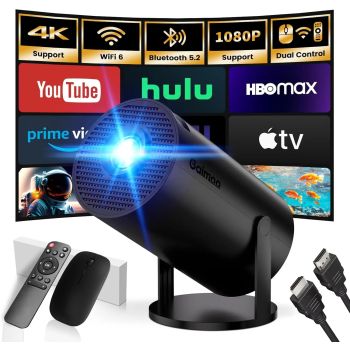Smart WiFi Bluetooth Projector, 4K FHD Support, Auto Keystone, Compatible with HDMI/Laptop/TV StickUNITED STATES