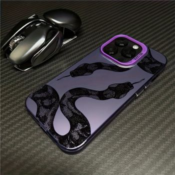 Black Snake, Laser Drop Resistant Color Silver, For iPhone17 16 15 14 13 12 11 Pro Max Plus Case Energy CaseUNITED STATES PURPLE IPHONE 17