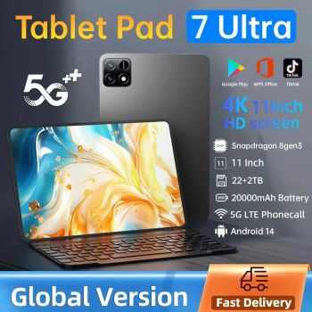 2026 Latest Global First Tablet Pad Android 15 Snapdragon8 Gen3 11 inch Soft Light Screen Pad 7 Pro Ultra WiFi GPS WPS 5G PC