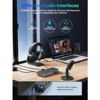 ORICO USB C Docking Station Type C to 8K30Hz DP HDMI-Com 5 Different Display RJ45 PD 22 in 1 Mult Audio 10Gbps HUB for Desktop