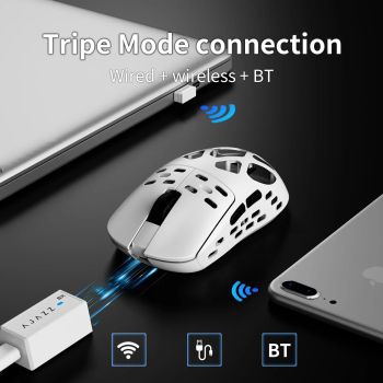 AJAZZAM3 Magnesium Alloy Mouse Lightweight Version PAW3950 Gaming Mouse Wireless Three Modes Black Mythology Transmission