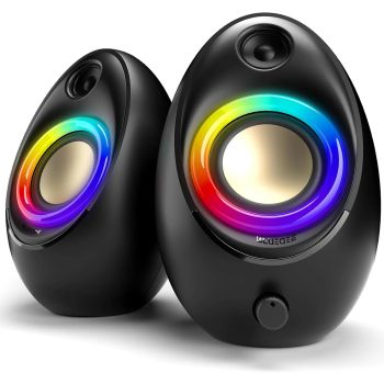 20W Bluetooth 5.4 USB Computer Speakers with RGB Lighting, Clear Stereo Sound & Enhanced Bass for Desktop PC LaptopUNITED STATES