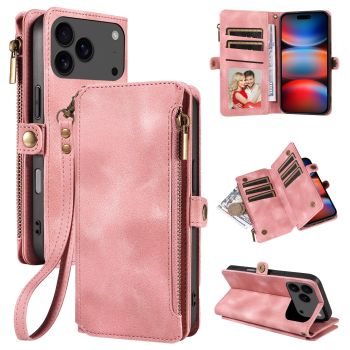 Flip Case for iPhone 17 16 15 14 13 12 11 Pro Max X XS PLUS AIR  Wallet Leather Cards Phone BagsPINK IPHONE17 PRO