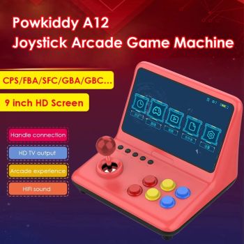 POWKIDDY A12 9inch joystick arcade A7 architecture quad-core CPU simulator video game console new game children's gift
