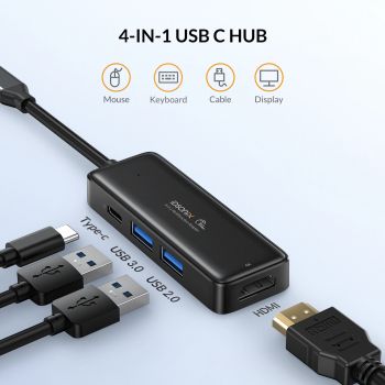iDsonix USB-C Hub Multi Adapter 10 in 1 Docking Station 5Gbps 4K/30Hz HDMI VGA USB 3.0 SD TF 3.5mm Audio Jack Ethernet Hub4 IN 1 HUB UNITED STATES