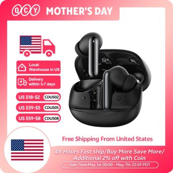 QCY Melobuds N50 ANC Bluetooth 5.4 Wireless Earphones Active Noise Cancellation 6 Mics Clear Call Earbuds Multipoint Connection