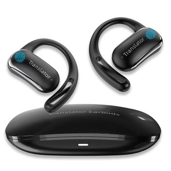 Wooask F56 Translator Earbuds -Real Time 144 Languages, Open Ear Translation Earphones No WIFI Needed, for Travel