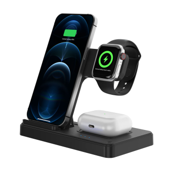 3-in-1 Foldable Magnetic Charging Station for iPhone Apple Watch and AirPods