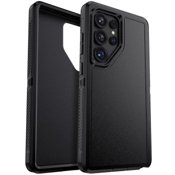 For Samsung Galaxy S22 Ultra 5G/S23 Ultra/S24/S24 Plus/S24 Ultra/S25/S25 Plus/S25 Ultra Case Shockproof Rugged Hard Cover BlackBLACK UNITED STATES FOR GALAXY S24 ULTRA