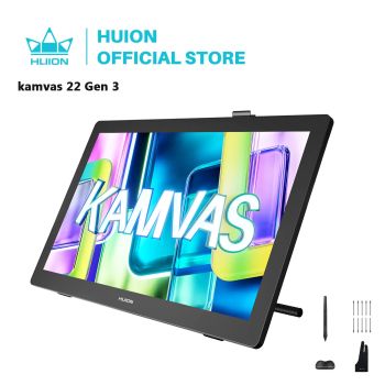 Huion kamvas 22 Gen 3  Graphics Tablet Pentech 4.0  16384 Pressure Levels 99%sRGB 21.5inch  Support Linux MacOS Android Windows