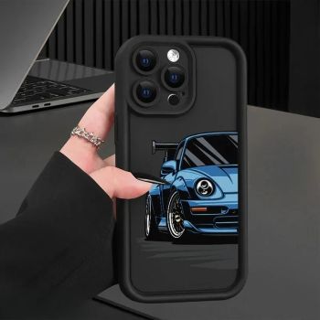 Fashions Car Pattern Silicone Phone Case For iPhone 17 16 Pro Max 15 14 11 12 13 7 8 16 Plus Matte Shockproof Soft CoverUNITED STATES 8 IPHONE 17PRO