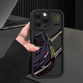 Fashions Car Pattern Silicone Phone Case For iPhone 17 16 Pro Max 15 14 11 12 13 7 8 16 Plus Matte Shockproof Soft CoverUNITED STATES 7 IPHONE 14PRO