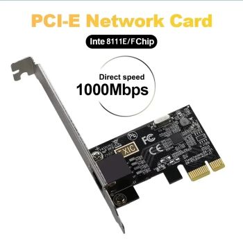 PCI-E To RJ45 Network Card 1000Mbps Ethernet Gigabit Wired LAN Controller RTL8111 Chip Express Wireless Adapter For Desktop PC
