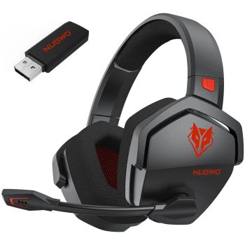 NUBWO G06 2.4G Dual Wireless Gaming Headset 5ms Low Latency 7.1 Surround ENC Mic For PC PS4 PS5 Gaming Bluetooth HeadphonesRED UNITED STATES