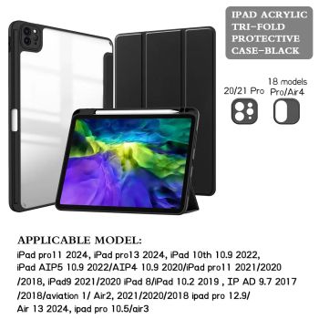 For iPad 11th 10th 9th 8th 7th 6th 5th Generation, Air 6 5 4 Mini Hybrid Protective Case With Pencil Holder And Auto Sleep/WakeGERMANY BLACK IPAD(2020) 10.2