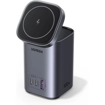 100W USB C Charging Station, 4-Port GaN Desktop with 15W Qi2 Magnetic Wireless Charging for DevicesUNITED STATES