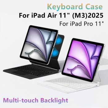 Magic Keyboard For iPad Air 11 inch M3 2025 Air11 M2 7th 6th 5th 4th generation Pro Folio Smart Cover Case Multi-touch Backlight
