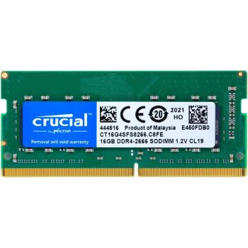 16GB DDR4 SDMemory ule - or Notebook - 16 GB - DDR4-2666/PC4-21300 DDR4 SD- CL19-1.20 V - Non-ECC - Unbuered - 260-pin - SoDIMMUNITED STATES