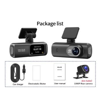 3.16Inch Dual Lens Car DVR FHD 1920*1080P Dash Camera Cabin Vehicle Video Dash Cam Drive Recorder Interior Mini Dvrs Black BoxFRONT REAR UNITED STATES