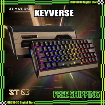 Keyverse ST63 Magnetic Switch Keyboard Aluminum Alloy Hall-Effect 8000Hz RT0.01mm Wired Gaming Mechanical Keydous PC Accessories