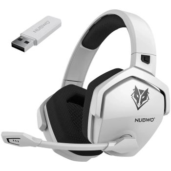 NUBWO G06 2.4G Dual Wireless Gaming Headset 5ms Low Latency 7.1 Surround ENC Mic For PC PS4 PS5 Gaming Bluetooth HeadphonesWHITE UNITED STATES