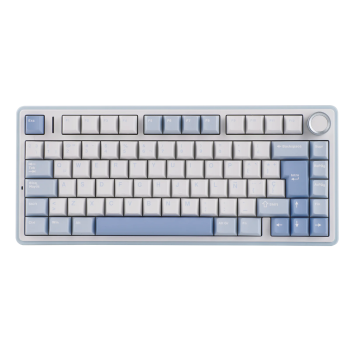 EPOMAKER AULA F75 ISO-ES 75% Spanish QWERTY Hot-Swap Gasket-Mounted Wired/Bluetooth/2.4GHz Wireless Mechanical Gaming Keyboard RGB BacklightBLUE LEOBOG REAPER SWITCH