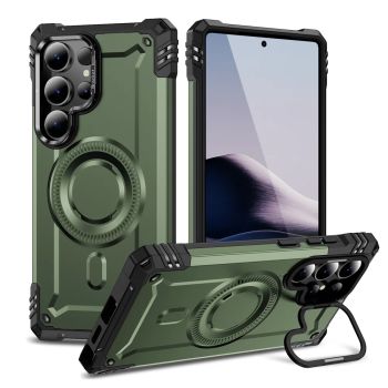 Military Shockproof Armour Magnetic Phone Case for Samsung S24 FE S25 Ultra S23 Plus A54 A52 A35 A34 A23 A16 A15 A14 5G Cover