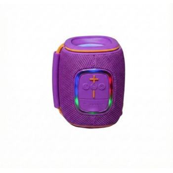 Bluetooth Drum-Style Speaker with LED Lights (Purple)