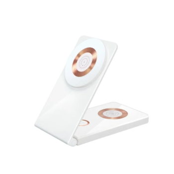 3-in-1 Qi2 Certified 15W Wireless Charging Station (White)