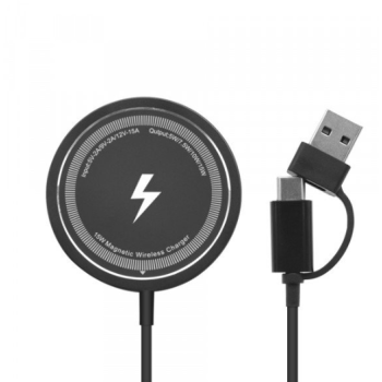 15W Magnetic Wireless Charger (Black)