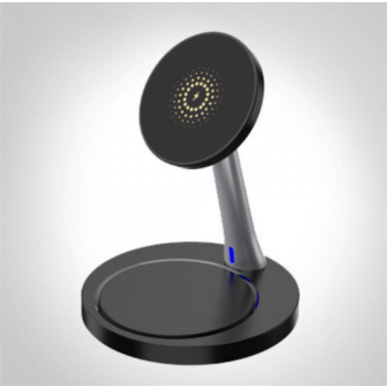 2 in 1 Magnetic Wireless Charger Station (Black)