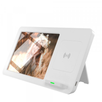 Premium 2-in-1 10W Qi Wireless Charging Stand (white)