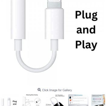 Premium 3.5mm AUX Audio Jack to Lightning Earphone Adapter