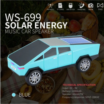 Futuristic Cybercar-Inspired Bluetooth Speaker (Blue)