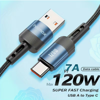 120W USB Type C to USB A Cable, 7A Fast Charging Long USB C Phone Power Charger 