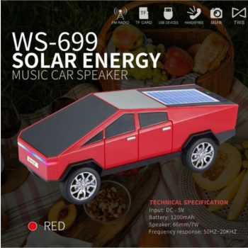 uturistic Cybercar-Inspired Bluetooth Speaker (Red)