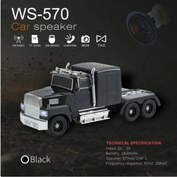 Bluetooth Semi Truck Speaker – Wireless Car Design (Black)