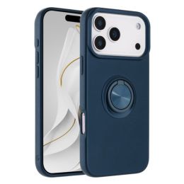 Phone Case with Glossy Finish – Superior Protection & Built-In Ring for Apple iPhone 17 Pro Max (Blue)