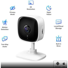 TP-Link Tapo 2K Security Camera for Baby Monitor, Dog Camera w/ Motion Detection, 2-Way Audio