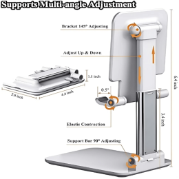 Phone Stand, Adjustable Angle Height Phone Stand For Desk