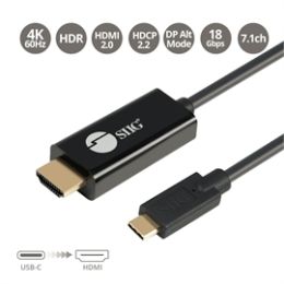 SIIG Cable CB-TC0J11-S1 USB-C to HDMI 2.0 with HDR Cable 2M Retail