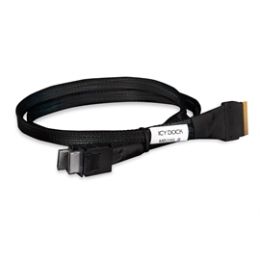 ICY DOCK Cable MB206L-B SlimSAS 8i SFF-8654 to 2xOCuLink 4i SFF-8611 Cable 0.5M Retail