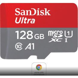 SanDisk 128GB Ultra microSDXC A1 UHS-I/U1 Class 10 Memory Card with Adapter