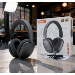 Bluetooth Wireless Surround Sound Headphones with Active Noise Cancellation and Micro SD Card Slot K601ANC (Black)