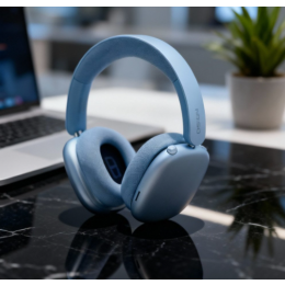 Bluetooth Wireless Surround Sound Headphones with Active Noise Cancellation and Micro SD Card Slot K601ANC (Silver)