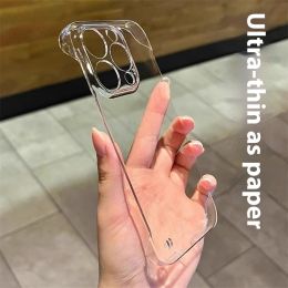Frameless PC Transparent Phone Case Fine Hole Protective Sleeve