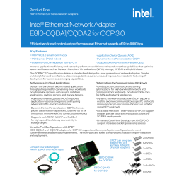 Intel Networking E810CQDA2OCPV3 Ethernet Network Adapter OCP3.0 E810-CQDA2 Retail