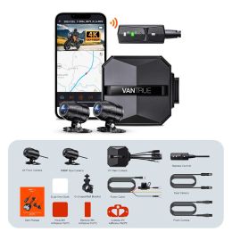 Vantrue F1 Motorcycle 4K Front and Rear Dash Cam GPS Full Body Waterproof Wi-Fi 160°Wide Angle 24h Parking Mode Wired ControllerF1 UNITED STATES